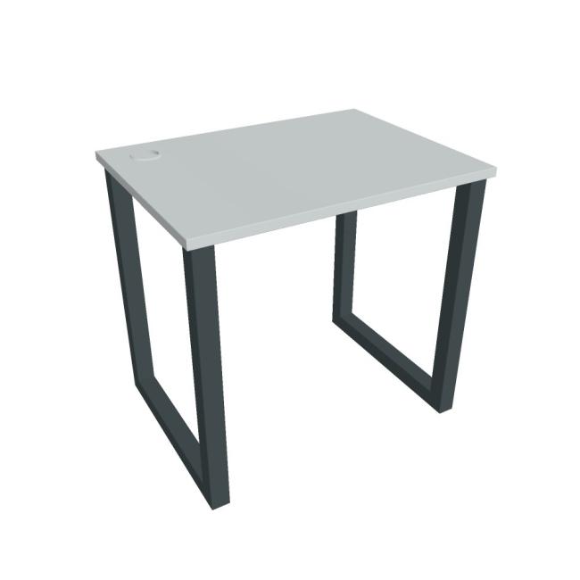 Schreibtisch UNI O, 80x75,5x60 cm, grau/schwarz