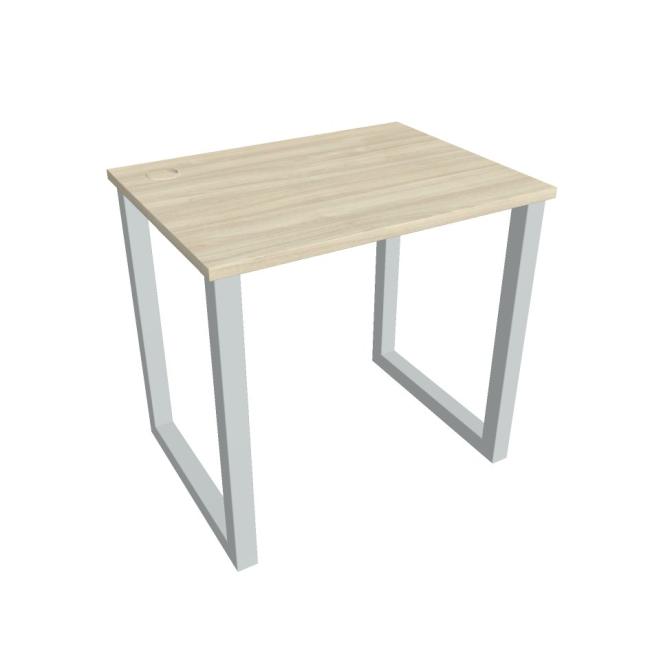 Schreibtisch UNI O, 80x75,5x60 cm, Akazie/Grau