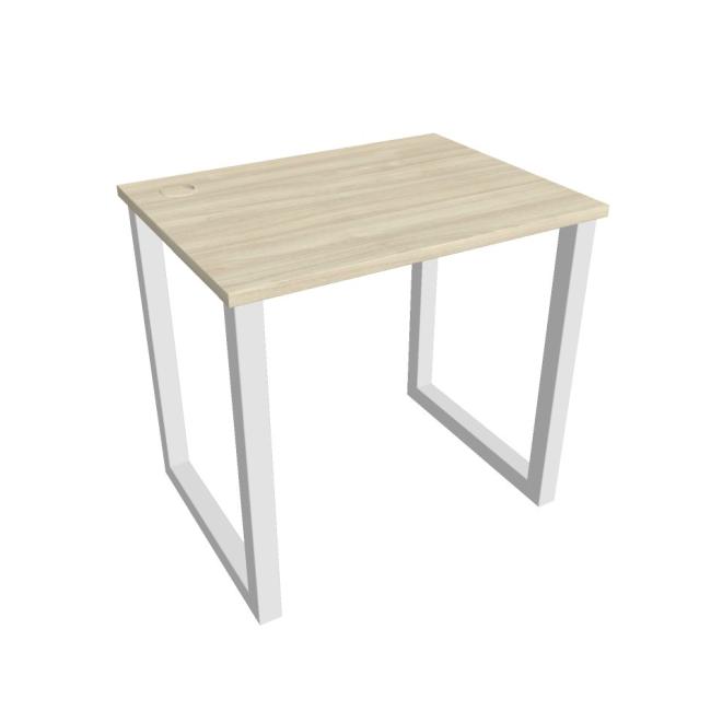 Schreibtisch UNI O, 80 x 75,5 x 60 cm, Akazie/Weiß