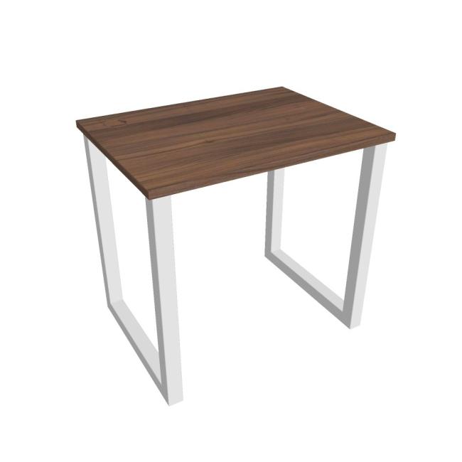 Schreibtisch UNI O, 80 x 75,5 x 60 cm, Nussbaum/Weiß