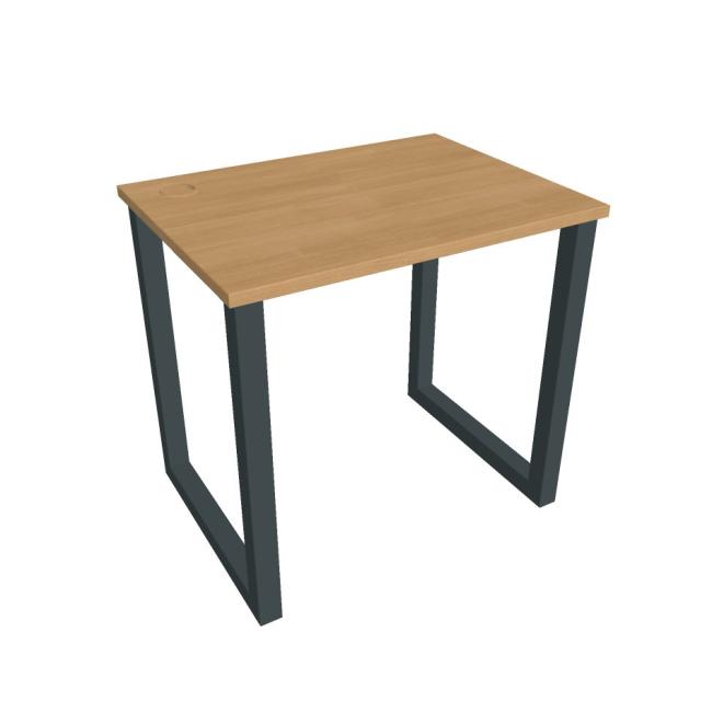Schreibtisch UNI O, 80x75,5x60 cm, Eiche/Schwarz