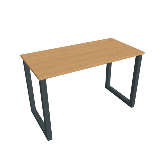 Schreibtisch UNI O, 120 x 75,5 x 60 cm, Buche/schwarz