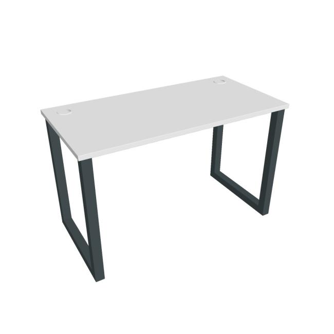 Schreibtisch UNI O, 120 x 75,5 x 60 cm, weiß/schwarz