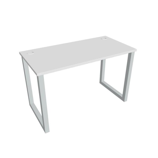 Schreibtisch UNI O, 120x75,5x60 cm, weiß/grau