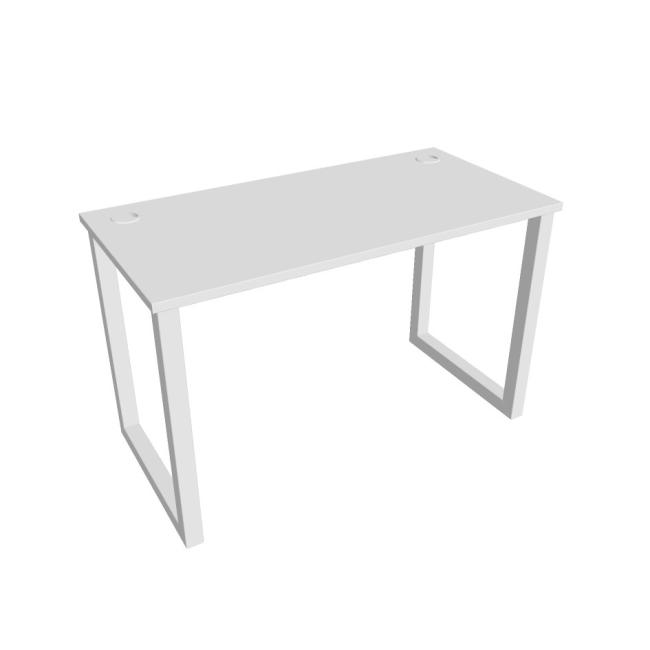 Schreibtisch UNI O, 120 x 75,5 x 60 cm, weiß/weiß