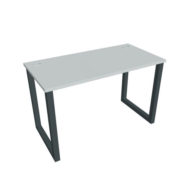 Schreibtisch UNI O, 120 x 75,5 x 60 cm, grau/schwarz