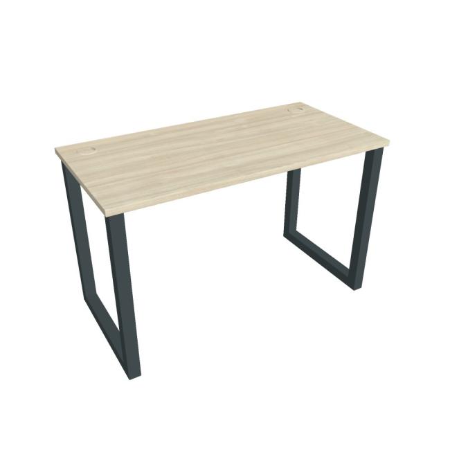 Schreibtisch UNI O, 120 x 75,5 x 60 cm, Akazie/Schwarz