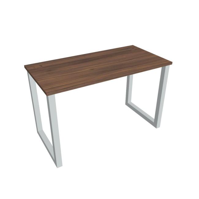 Schreibtisch UNI O, 120x75,5x60 cm, Walnuss/Grau