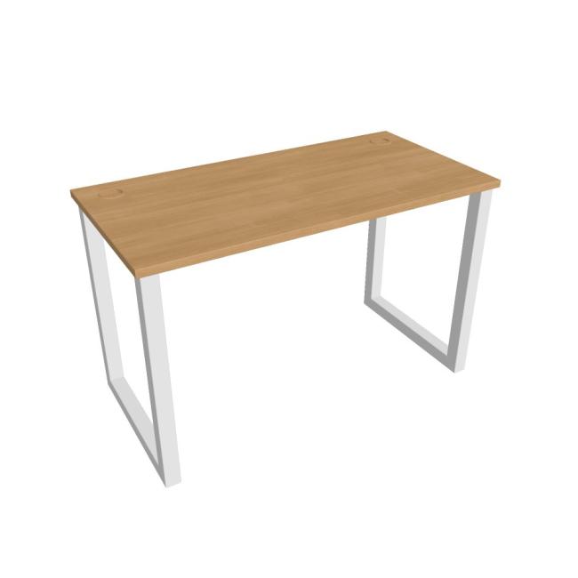 Schreibtisch UNI O, 120 x 75,5 x 60 cm, Eiche/Weiß