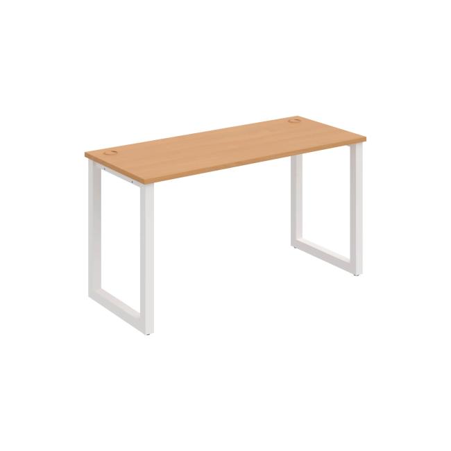 Schreibtisch UNI O, 140 x 75,5 x 60 cm, Buche/Weiß