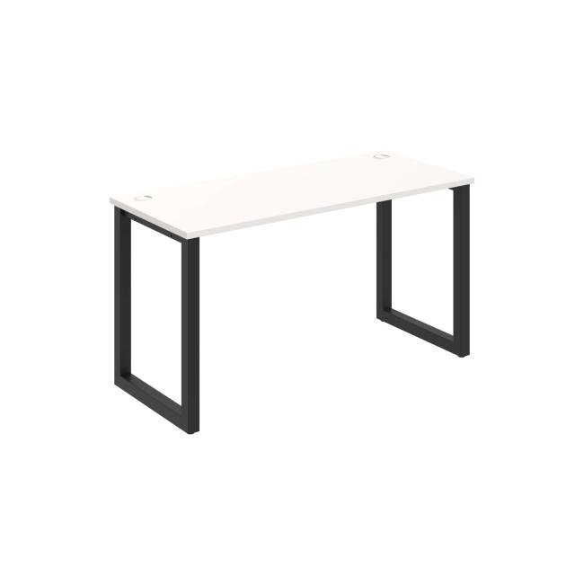 Schreibtisch UNI O, 140x75,5x60 cm, weiß/schwarz