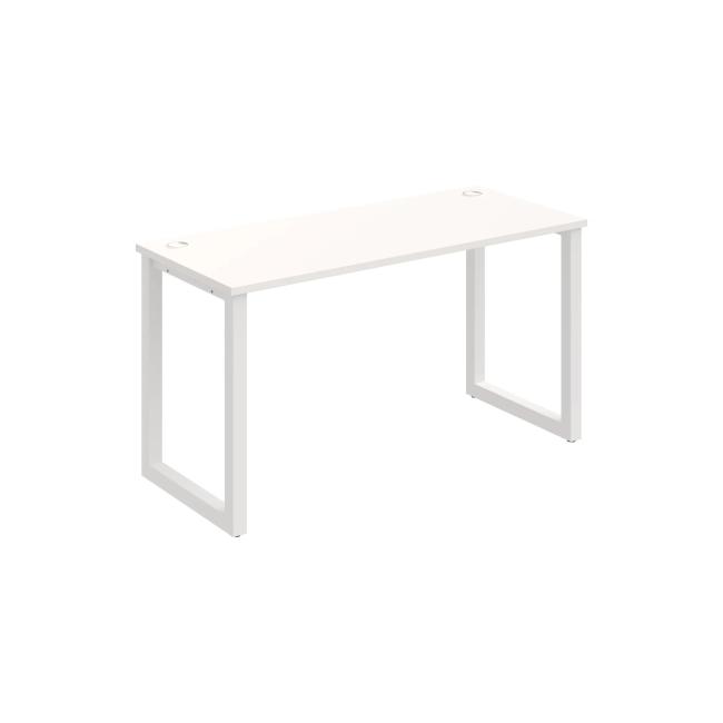 Schreibtisch UNI O, 140 x 75,5 x 60 cm, weiß/weiß