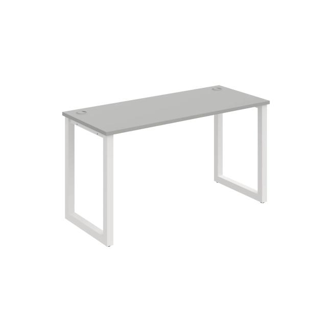 Schreibtisch UNI O, 140 x 75,5 x 60 cm, grau/weiß