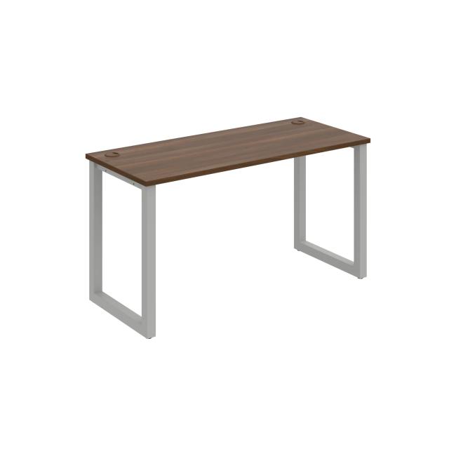 Schreibtisch UNI O, 140x75,5x60 cm, Walnuss/Grau