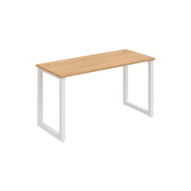 Schreibtisch UNI O, 140 x 75,5 x 60 cm, Eiche/Weiß