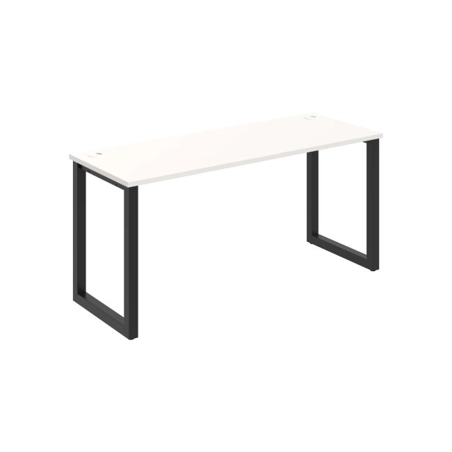 Schreibtisch UNI O, 160x75,5x60 cm, weiß/schwarz