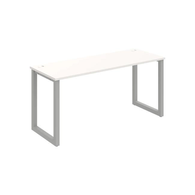 Schreibtisch UNI O, 160x75,5x60 cm, weiß/grau