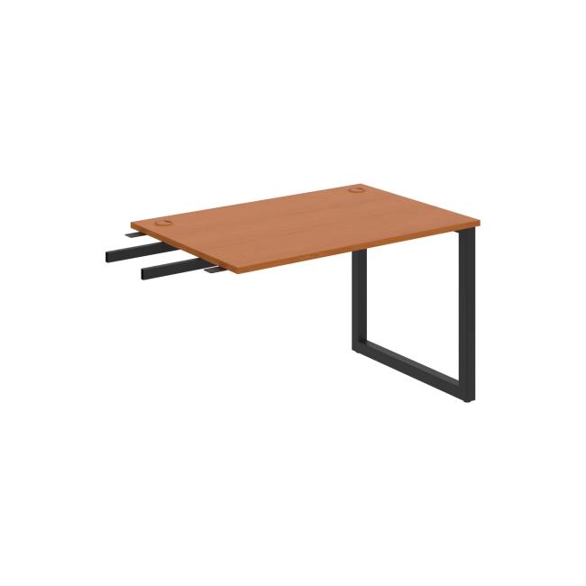 Schreibtisch UNI O, vertikal verbunden, 120 x 75,5 x 80 cm, Kirsche/Schwarz