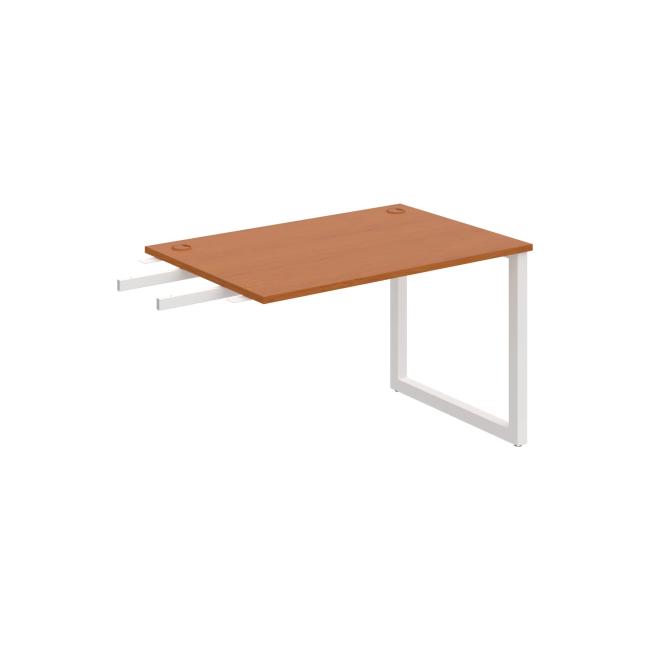 Schreibtisch UNI O, vertikal verbunden, 120 x 75,5 x 80 cm, Kirsche/Weiß