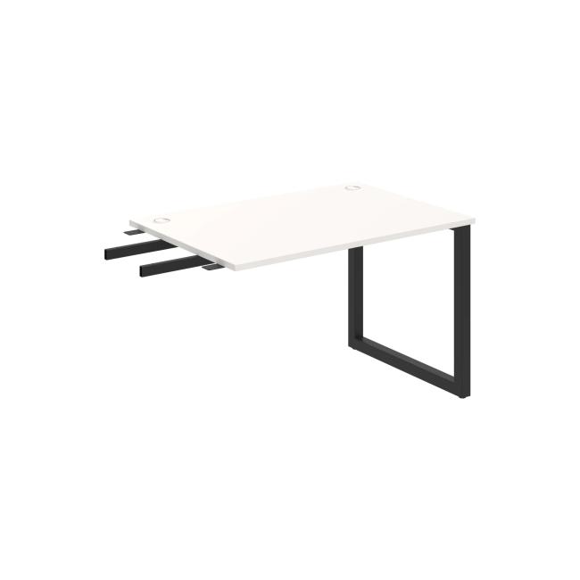 Schreibtisch UNI O, vertikal verbunden, 120x75,5x80 cm, weiß/schwarz