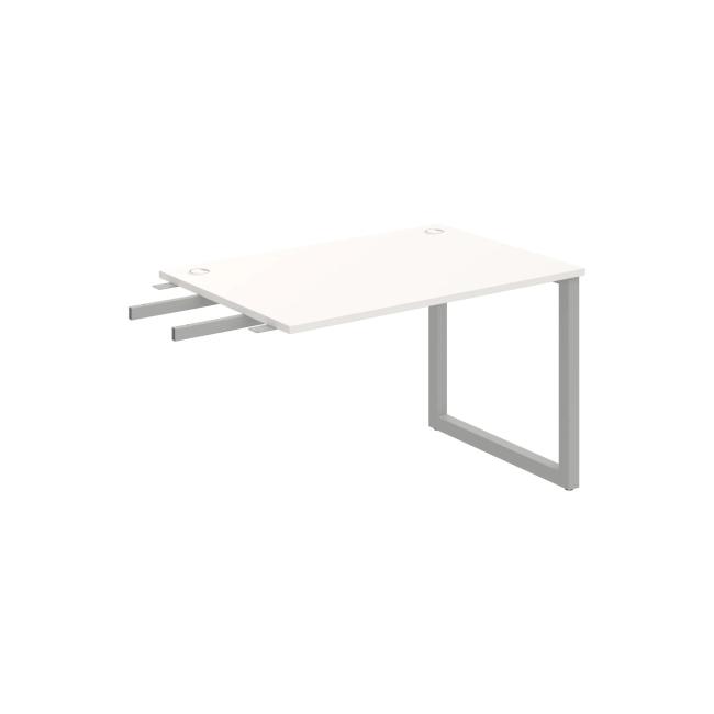 Schreibtisch UNI O, vertikal verbunden, 120x75,5x80 cm, weiß/grau