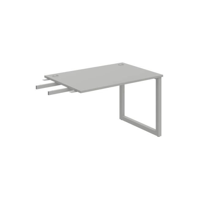 Schreibtisch UNI O, vertikal verbunden, 120x75,5x80 cm, grau/grau