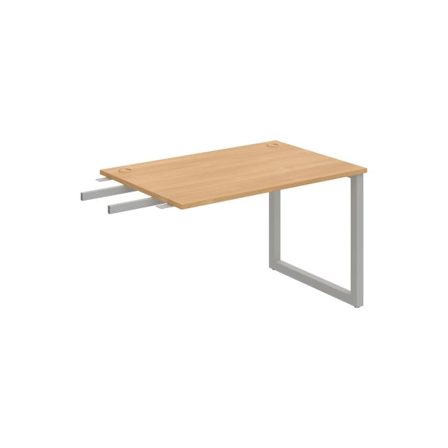 Schreibtisch UNI O, vertikal verbunden, 120x75,5x80 cm, Eiche/Grau