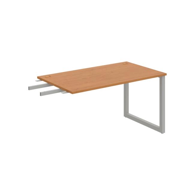 Schreibtisch UNI O, vertikal verbunden, 140x75,5x80 cm, Erle/Grau