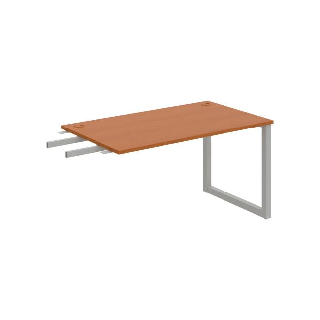 Schreibtisch UNI O, vertikal verbunden, 140x75,5x80 cm, Kirsche/Grau