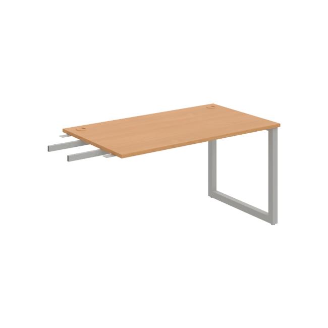 Schreibtisch UNI O, vertikal verbunden, 140x75,5x80 cm, Buche/Grau