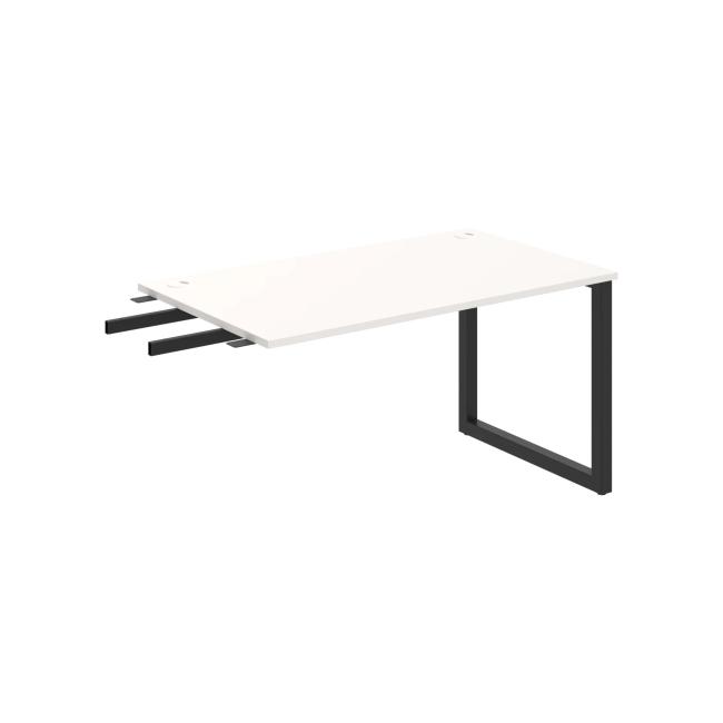 Schreibtisch UNI O, vertikal verbunden, 140x75,5x80 cm, weiß/schwarz