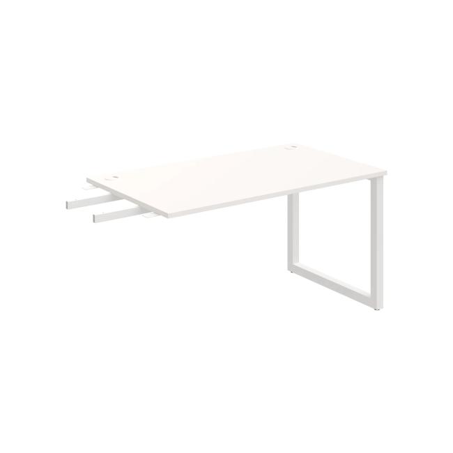 Schreibtisch UNI O, vertikal verbunden, 140 x 75,5 x 80 cm, weiß/weiß