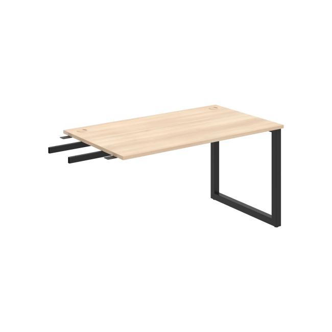 [ON918985] Schreibtisch UNI O, vertikal verbunden, 140 x 75,5 x 80 cm, Akazie/schwarz
