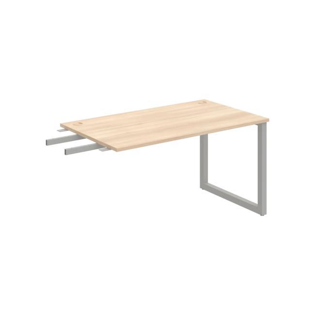 Schreibtisch UNI O, vertikal verbunden, 140x75,5x80 cm, Akazie/Grau