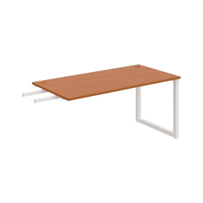 Schreibtisch UNI O, vertikal verbunden, 160 x 75,5 x 80 cm, Kirsche/Weiß