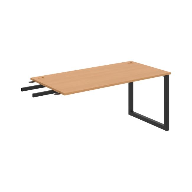 Schreibtisch UNI O, vertikal verbunden, 160x75,5x80 cm, Buche/schwarz
