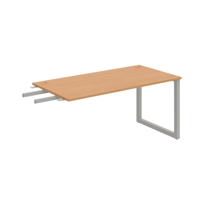 Schreibtisch UNI O, vertikal verbunden, 160x75,5x80 cm, Buche/Grau