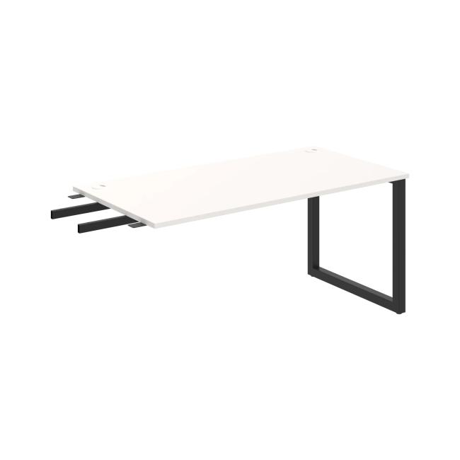 Schreibtisch UNI O, vertikal verbunden, 160x75,5x80 cm, weiß/schwarz