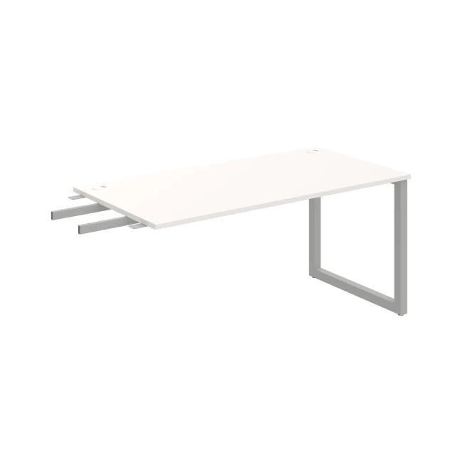 Schreibtisch UNI O, vertikal verbunden, 160x75,5x80 cm, weiß/grau