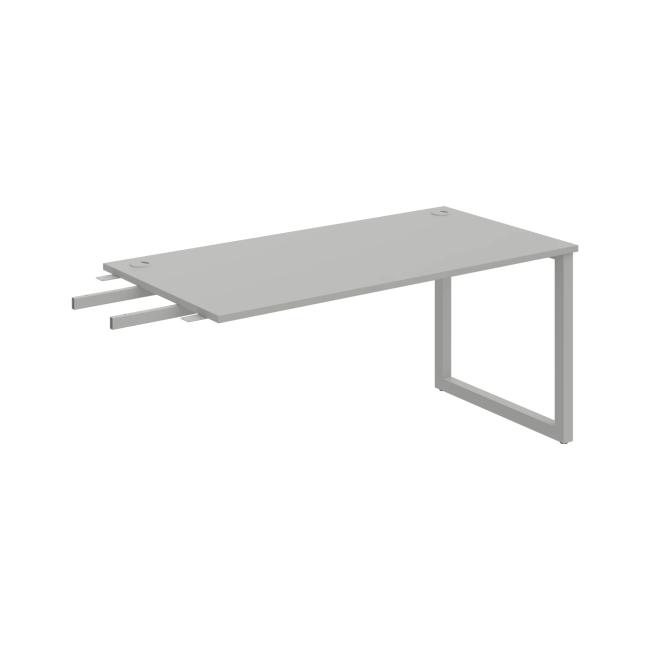 Schreibtisch UNI O, vertikal verbunden, 160x75,5x80 cm, grau/grau