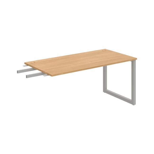 Schreibtisch UNI O, vertikal verbunden, 160x75,5x80 cm, Eiche/Grau