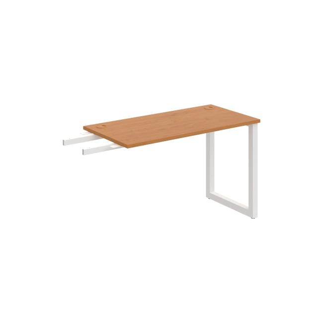 Schreibtisch UNI O, vertikal verbunden, 120 x 75,5 x 60 cm, Erle/Weiß