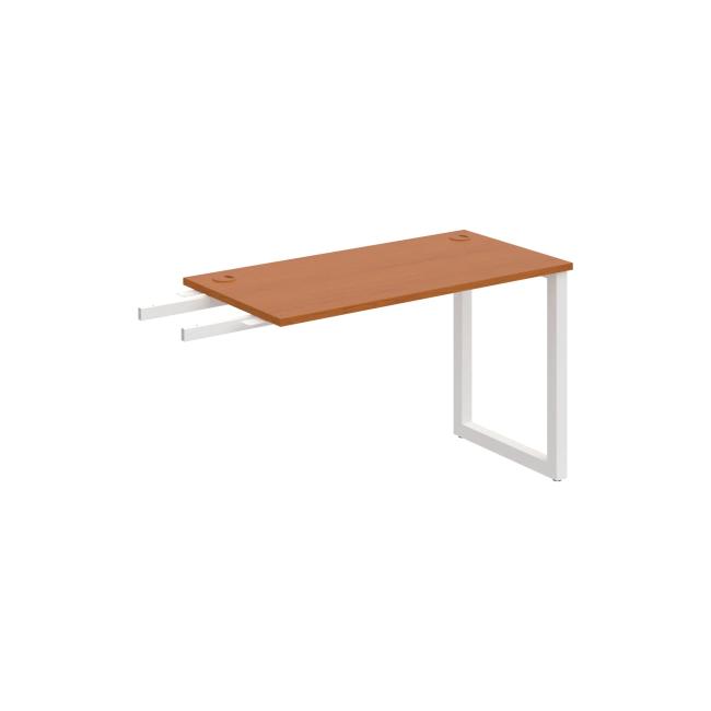 Schreibtisch UNI O, vertikal verbunden, 120 x 75,5 x 60 cm, Kirsche/Weiß