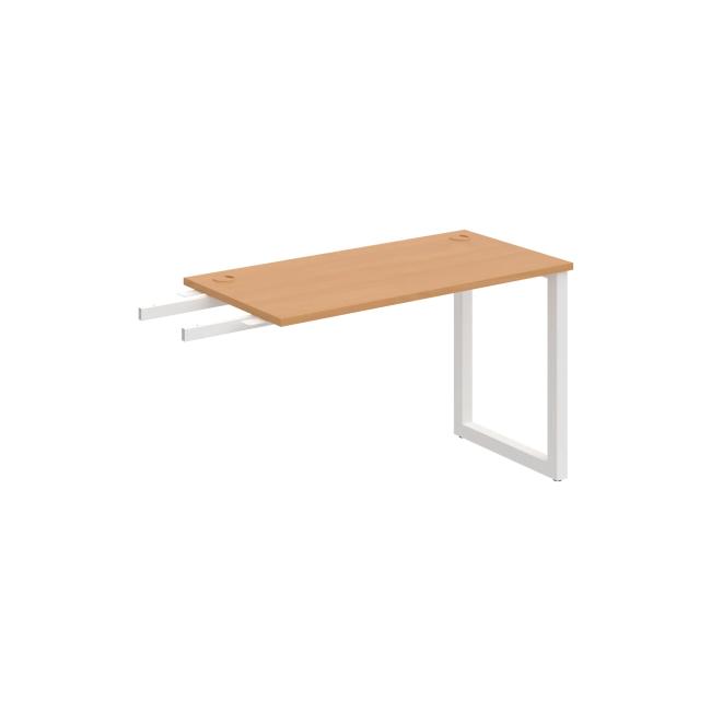 Schreibtisch UNI O, vertikal verbunden, 120 x 75,5 x 60 cm, Buche/Weiß