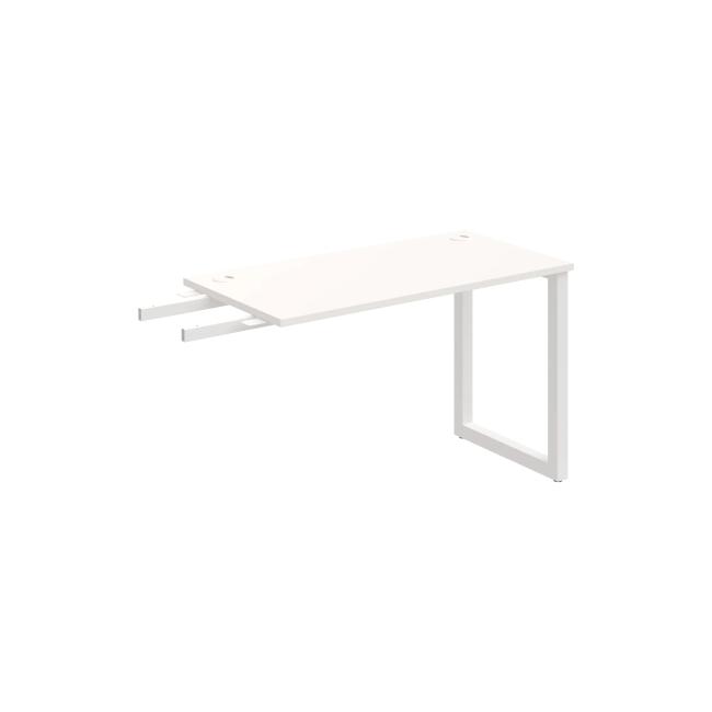 Schreibtisch UNI O, vertikal verbunden, 120 x 75,5 x 60 cm, weiß/weiß