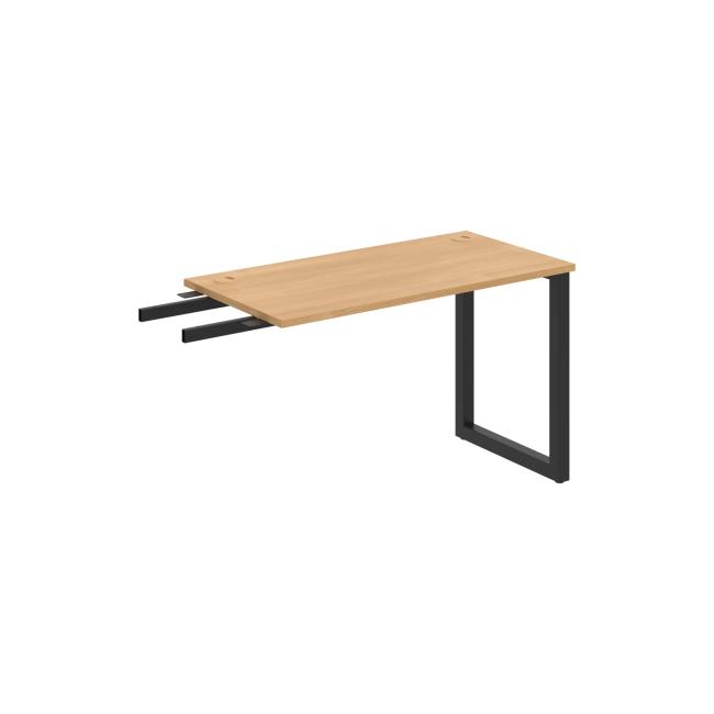 Schreibtisch UNI O, vertikal verbunden, 120 x 75,5 x 60 cm, Eiche/Schwarz