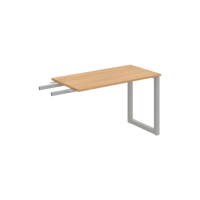 Schreibtisch UNI O, vertikal verbunden, 120x75,5x60 cm, Eiche/Grau