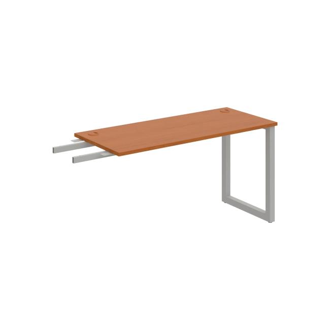 Schreibtisch UNI O, vertikal verbunden, 140x75,5x60 cm, Kirsche/Grau