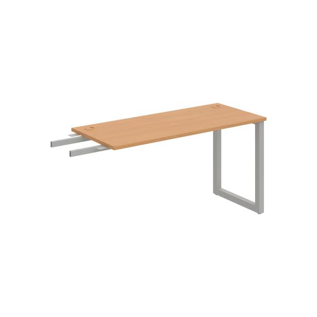 Schreibtisch UNI O, vertikal verbunden, 140x75,5x60 cm, Buche/Grau