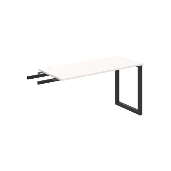 Schreibtisch UNI O, vertikal verbunden, 140x75,5x60 cm, weiß/schwarz